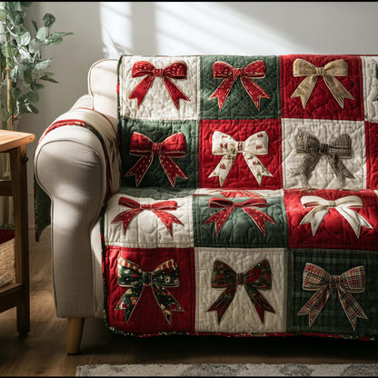Merry Bow Quilted Sofa Cover GFTOTG2001