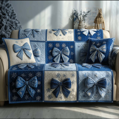 Merry Bow Quilted Sofa Cover GFTOTG2002