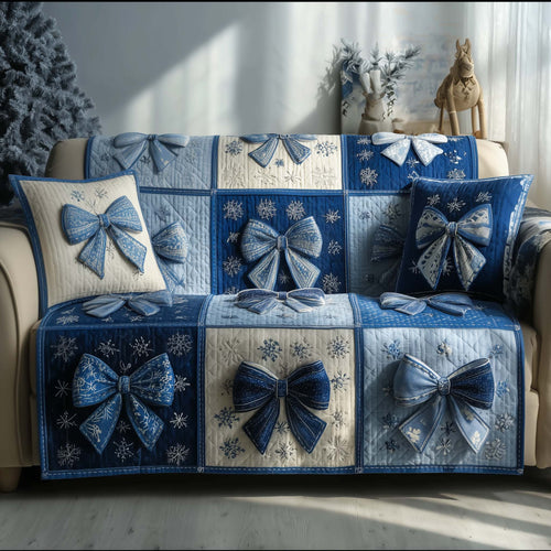 Merry Bow Quilted Sofa Cover GFTOTG2002