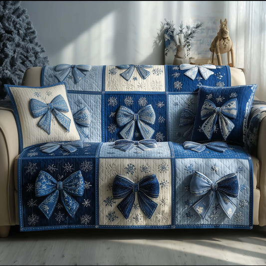 Merry Bow Quilted Sofa Cover GFTOTG2002