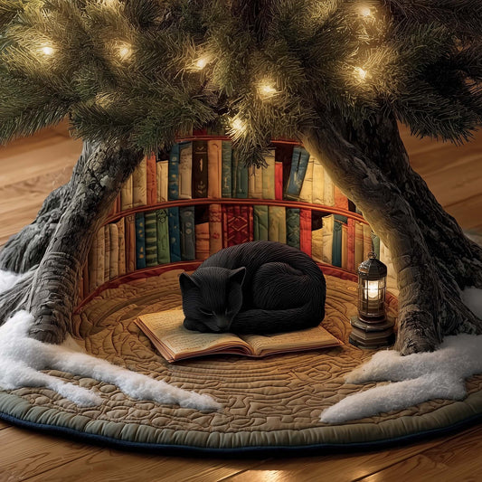 Black Cat Quilted Tree Skirt GFTOTG2014