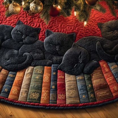Black Cat Quilted Tree Skirt GFTOTG2015