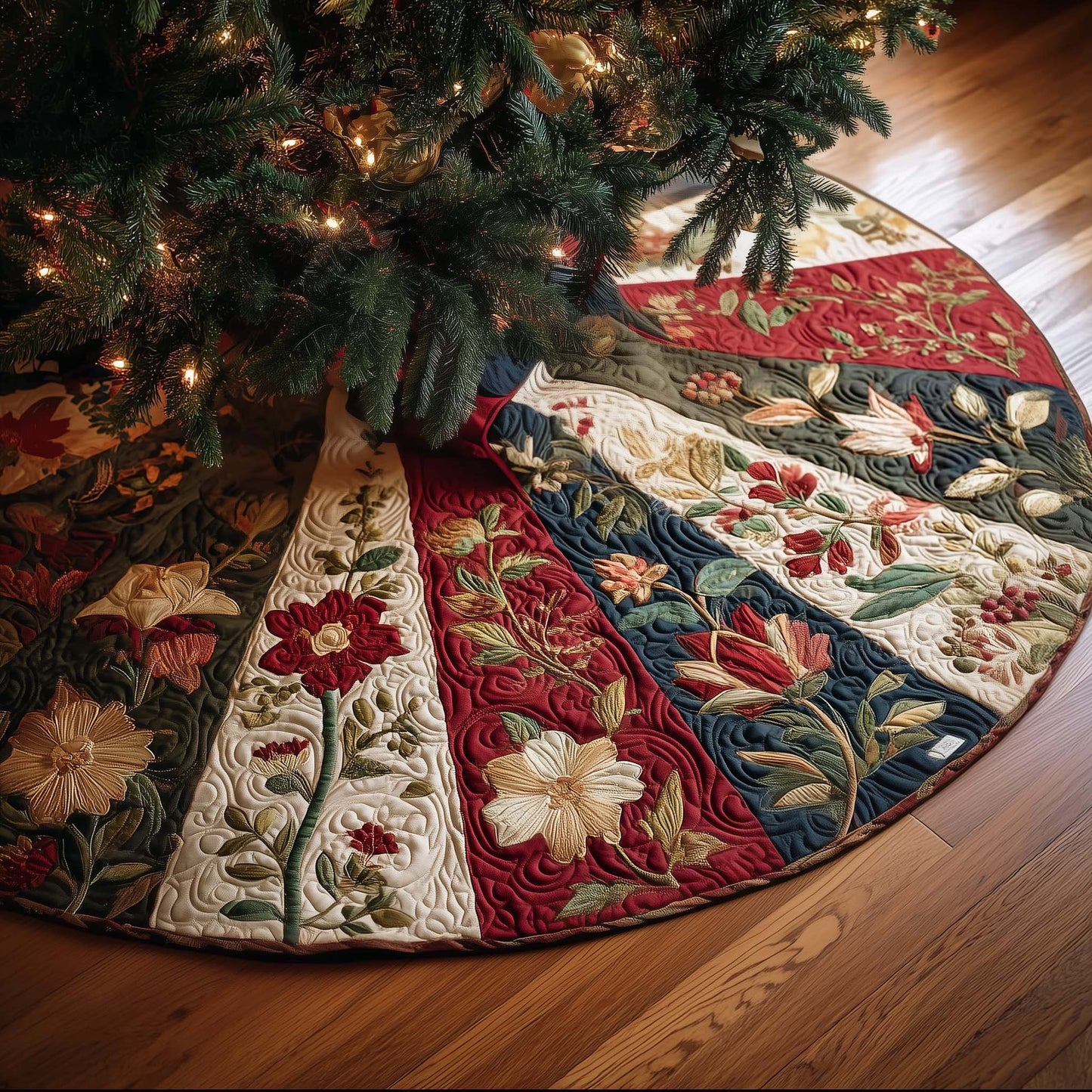 Blossom Trail Quilted Tree Skirt GFTOTG2019