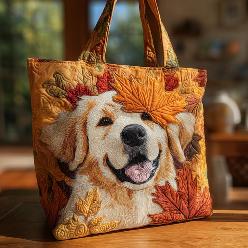 Autumn Golden Retriever Quilted Tote Bag GFTOTG202