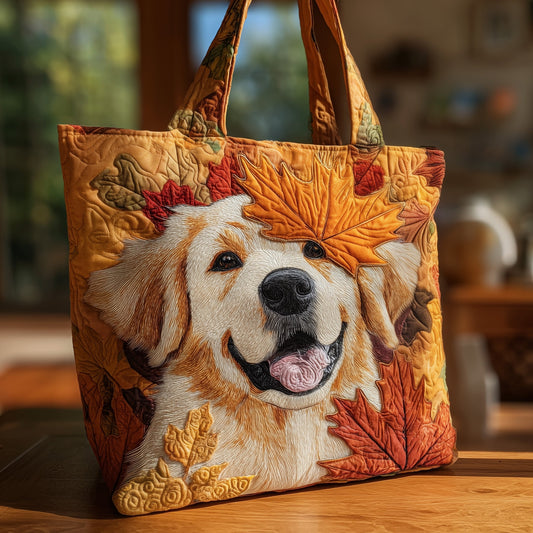 Autumn Golden Retriever Quilted Tote Bag GFTOTG202