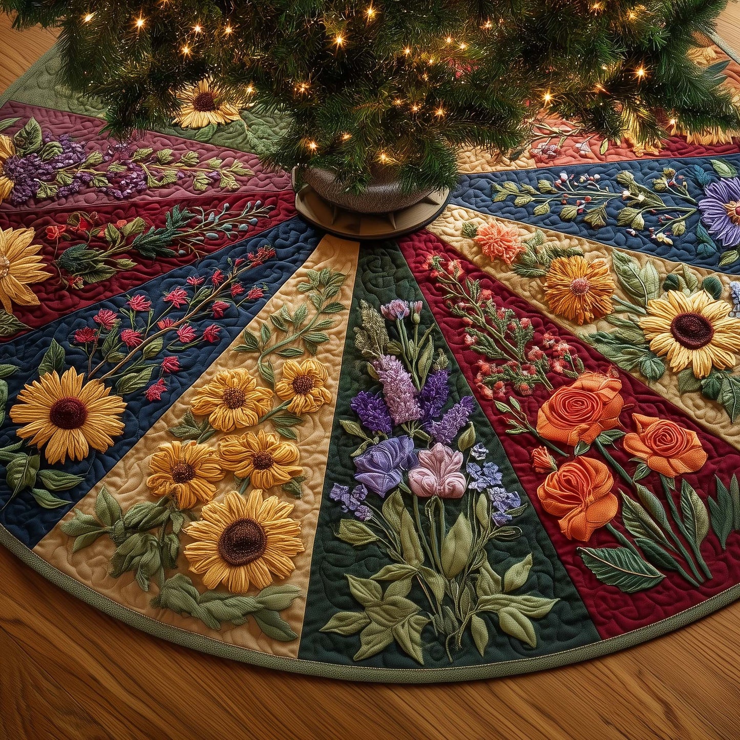 Blossom Trail Quilted Tree Skirt GFTOTG2021