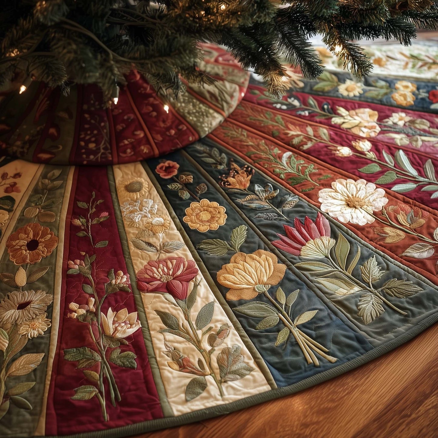 Blossom Trail Quilted Tree Skirt GFTOTG2022