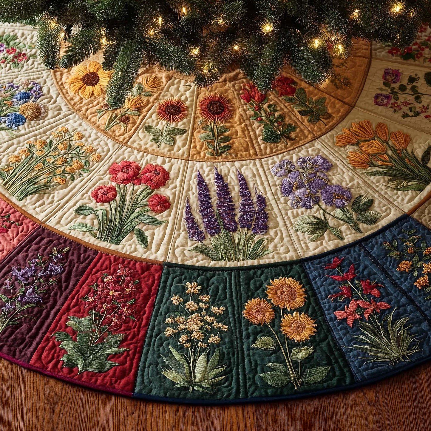 Blossom Trail Quilted Tree Skirt GFTOTG2023