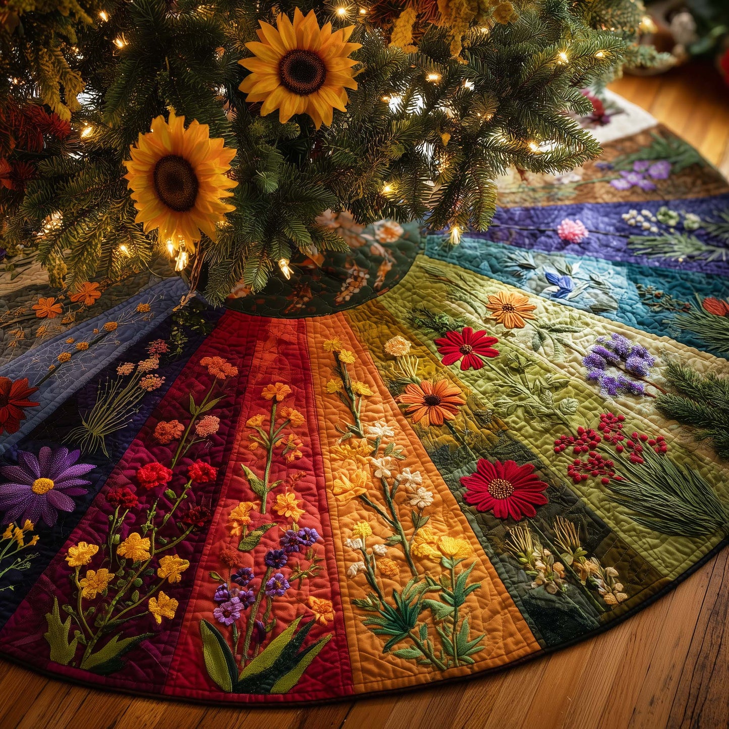 Blossom Trail Quilted Tree Skirt GFTOTG2027
