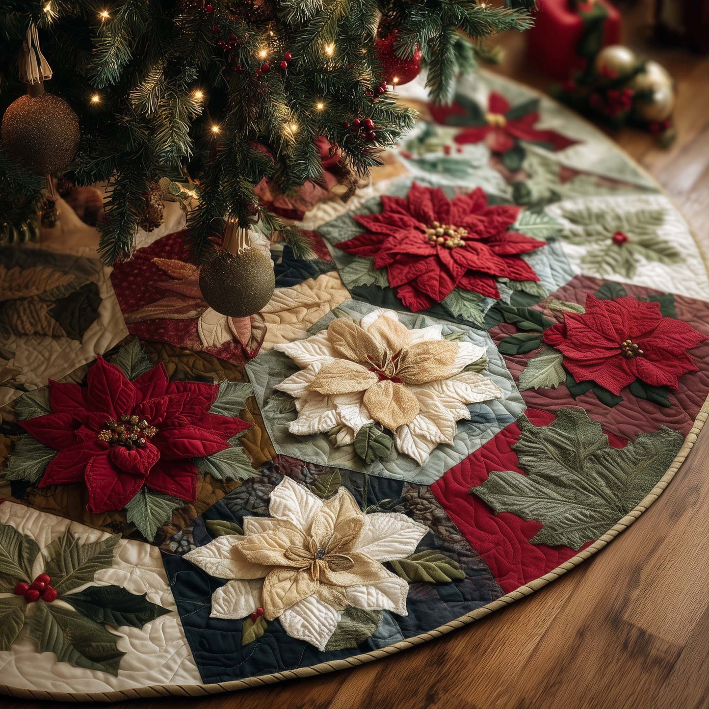 Blossom Trail Quilted Tree Skirt GFTOTG2029