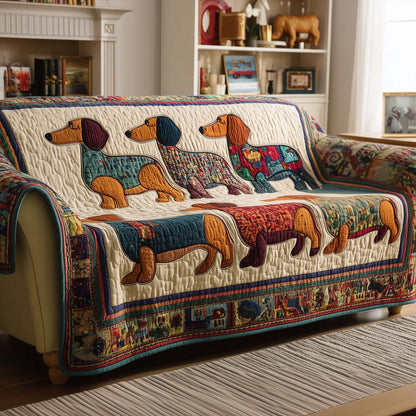 Dachshund Quilted Sofa Cover GFTOTG2051