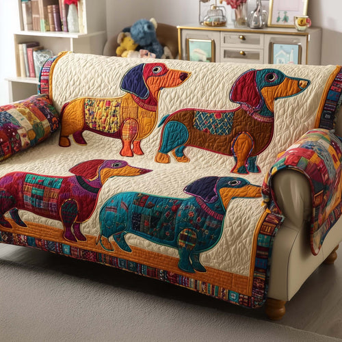 Dachshund Quilted Sofa Cover GFTOTG2052