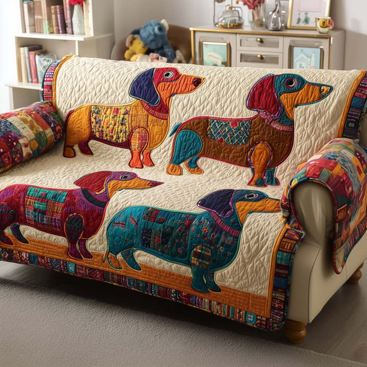 Dachshund Quilted Sofa Cover GFTOTG2052