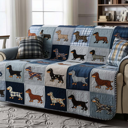 Dachshund Quilted Sofa Cover GFTOTG2054