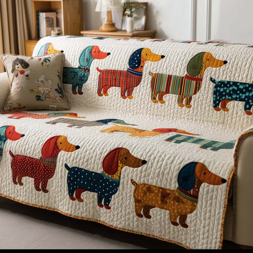 Dachshund Quilted Sofa Cover GFTOTG2055