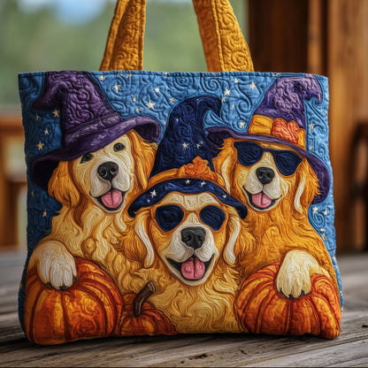 Witchy Golden Quilted Tote Bag GFTOTG206
