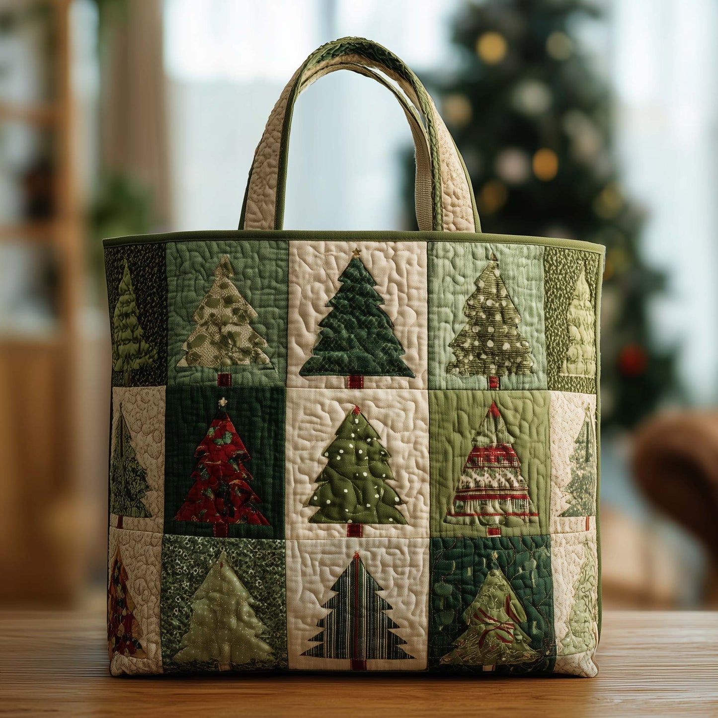 Christmas Patchwork Quilted Tote Bag GFTOTG2068
