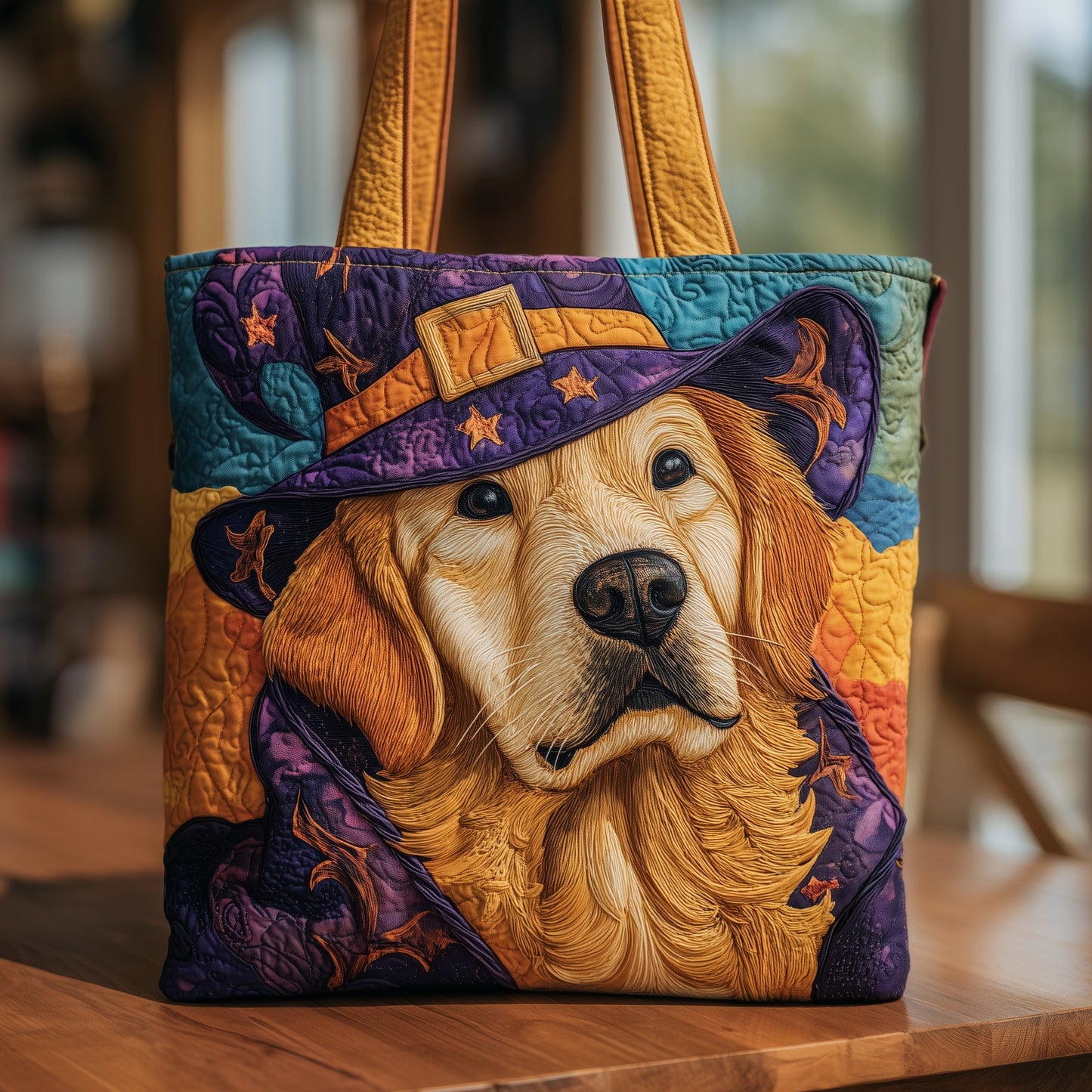 Witchy Golden Quilted Tote Bag GFTOTG207