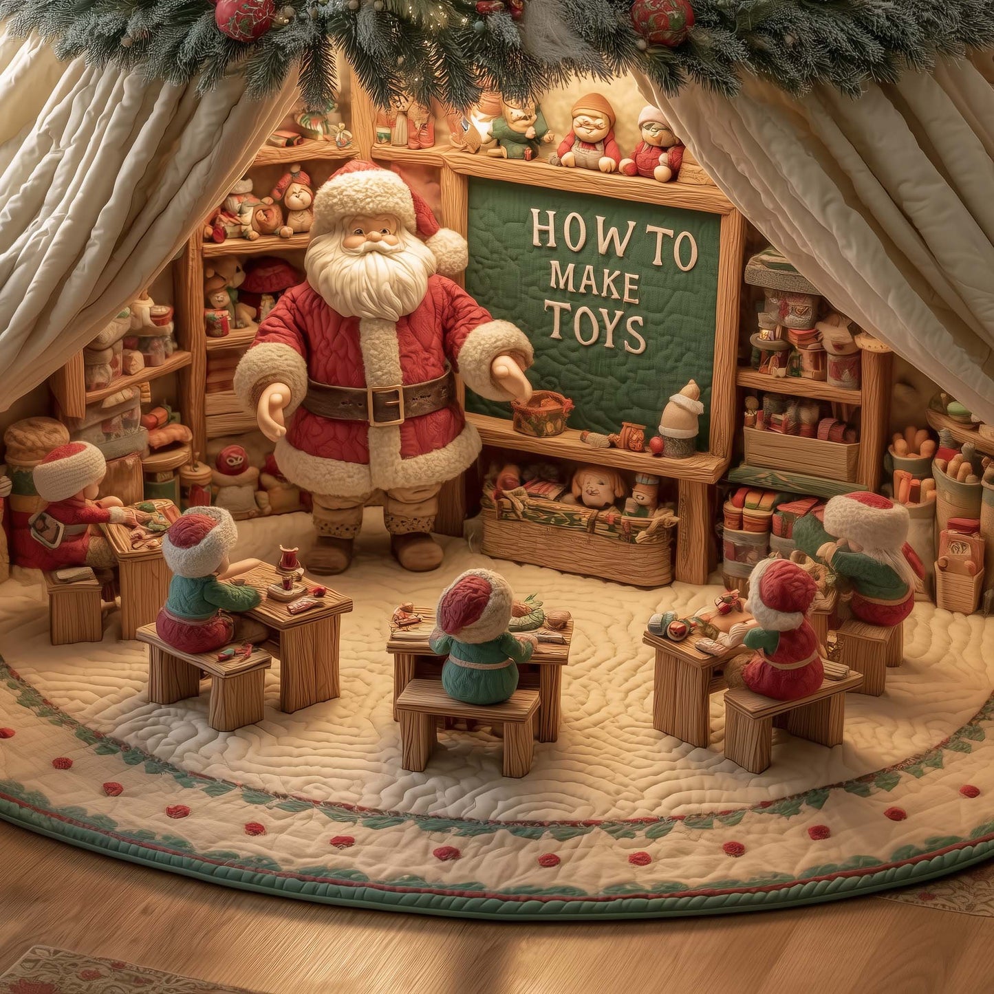 Jolly Workshop Quilted Tree Skirt GFTOTG2070