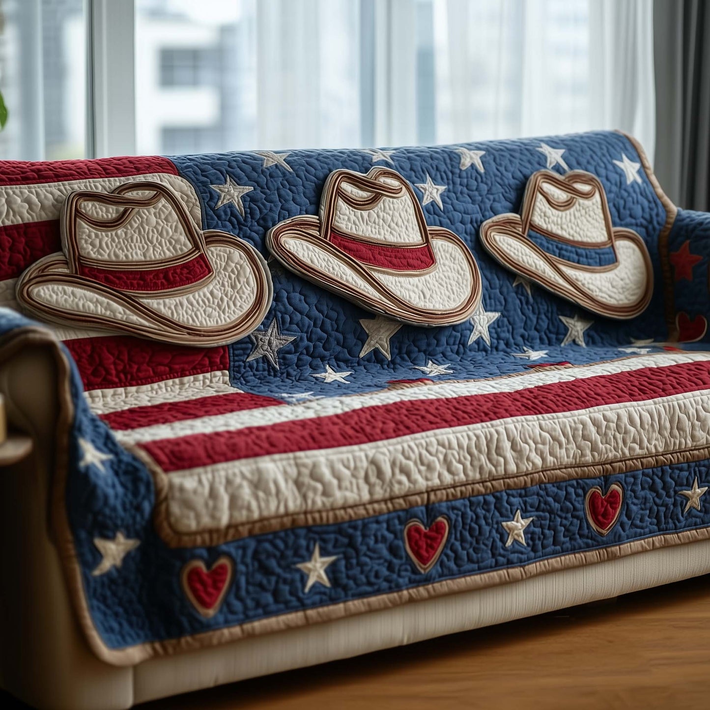 Western Party Quilted Sofa Cover GFTOTG2082