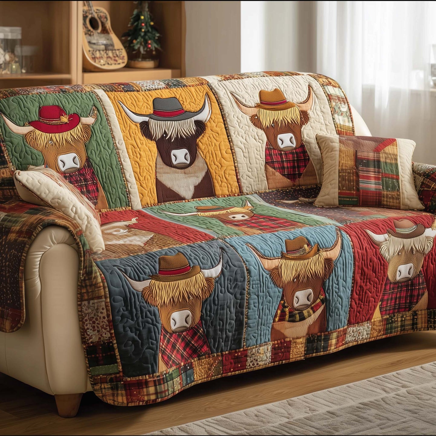 Western Party Quilted Sofa Cover GFTOTG2084
