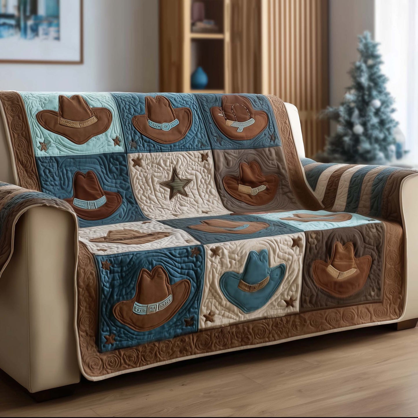 Western Party Quilted Sofa Cover GFTOTG2087