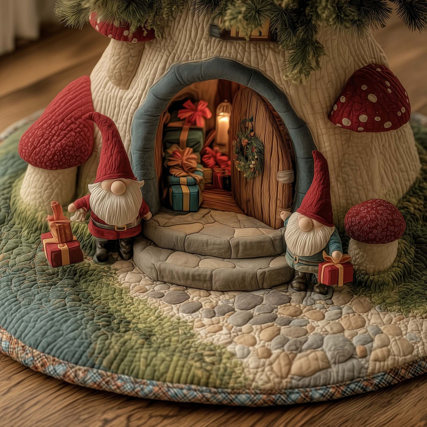 Shroom Nest Quilted Tree Skirt GFTOTG2095