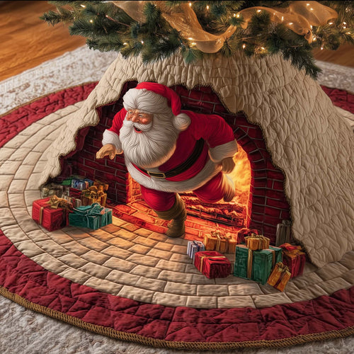 Santa Descent Quilted Tree Skirt GFTOTG2104