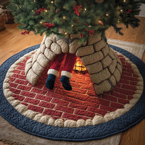 Santa Descent Quilted Tree Skirt GFTOTG2105