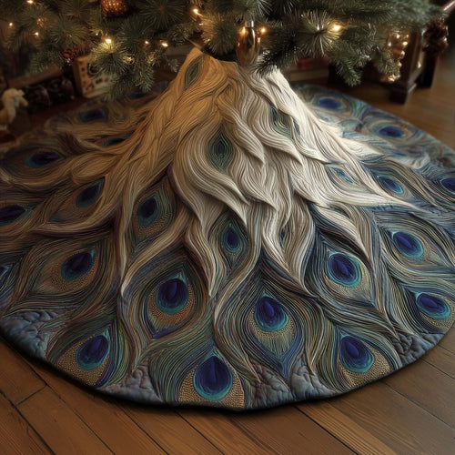 Elegant Peacock Quilted Tree Skirt GFTOTG2123