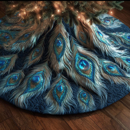 Elegant Peacock Quilted Tree Skirt GFTOTG2126