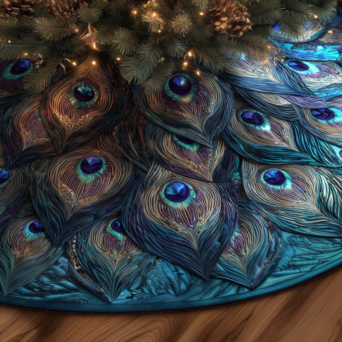 Elegant Peacock Quilted Tree Skirt GFTOTG2127