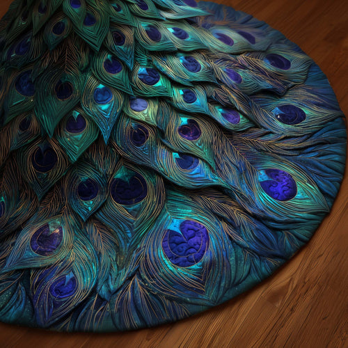 Elegant Peacock Quilted Tree Skirt GFTOTG2128