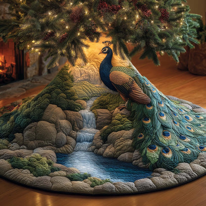 Elegant Peacock Quilted Tree Skirt GFTOTG2129