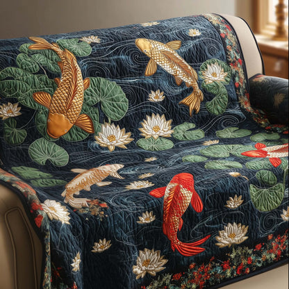 Serene Koi Quilted Sofa Cover GFTOTG2130