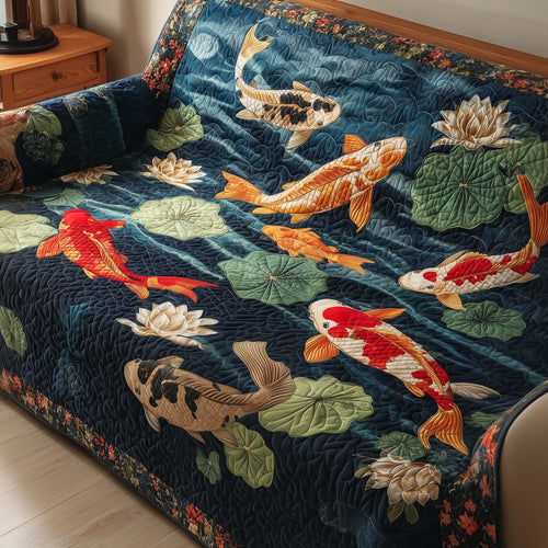 Serene Koi Quilted Sofa Cover GFTOTG2131
