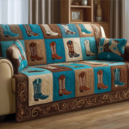 Cowboy Boots Quilted Sofa Cover GFTOTG2136