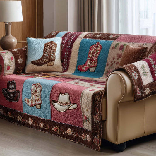 Cowboy Boots Quilted Sofa Cover GFTOTG2139