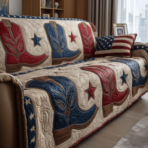 Cowboy Boots Quilted Sofa Cover GFTOTG2140