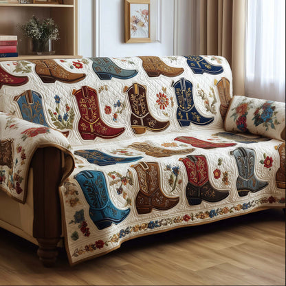 Cowboy Boots Quilted Sofa Cover GFTOTG2141
