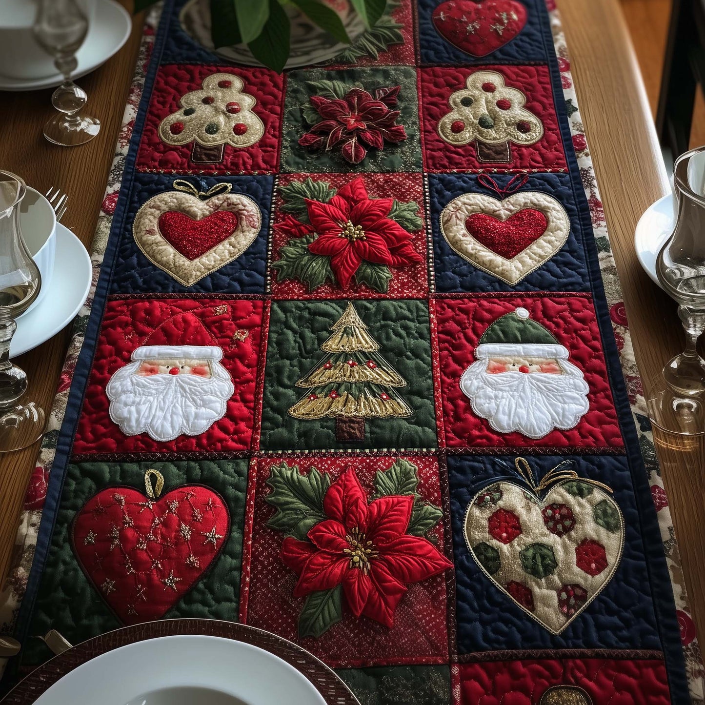 Christmas Patchwork Quilted Table Runner GFTOTG2143