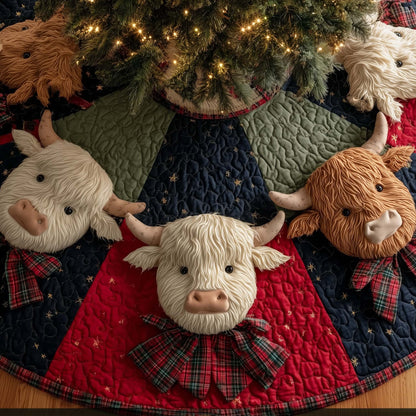 Highland Cow Quilted Tree Skirt GFTOTG2148