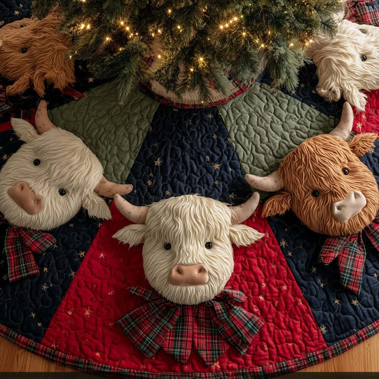 Highland Cow Quilted Tree Skirt GFTOTG2148