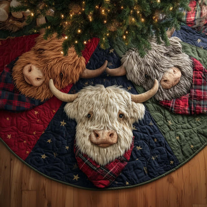 Highland Cow Quilted Tree Skirt GFTOTG2149