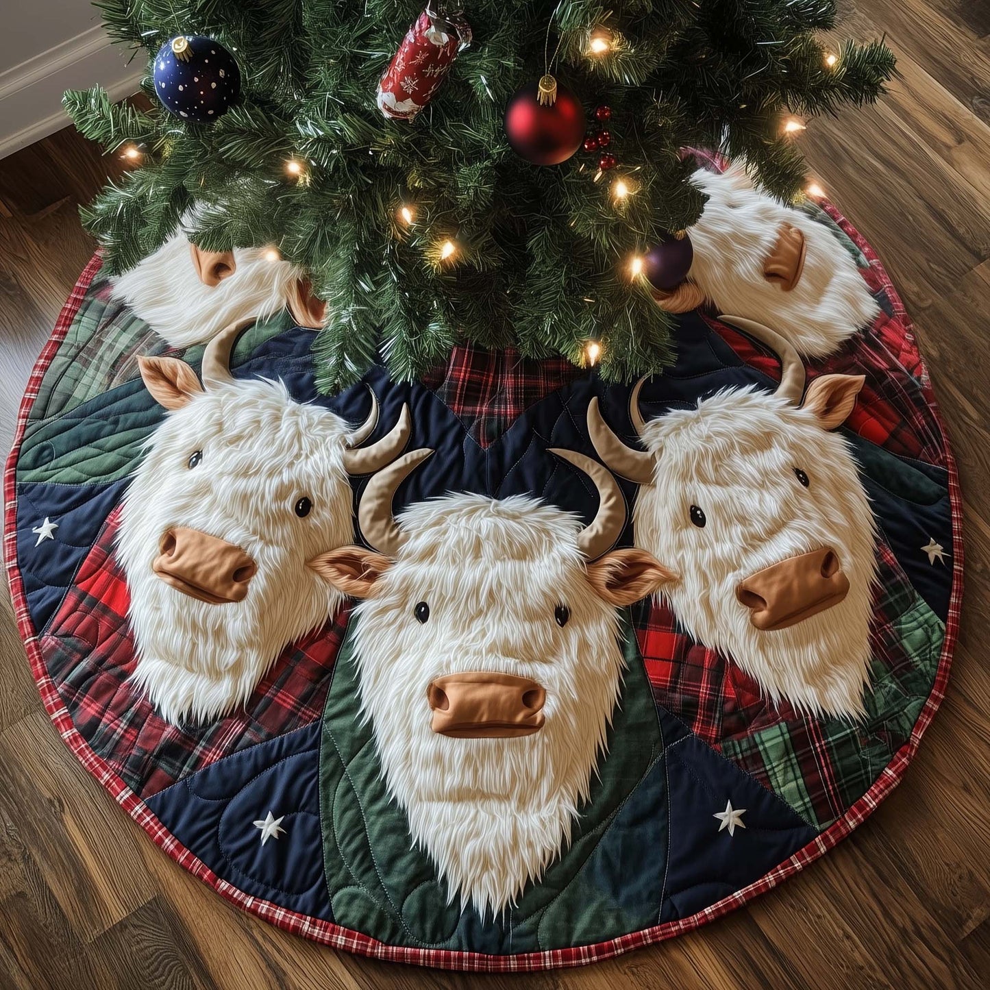Highland Cow Quilted Tree Skirt GFTOTG2150