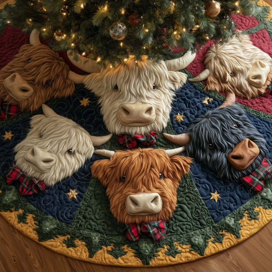 Highland Cow Quilted Tree Skirt GFTOTG2151