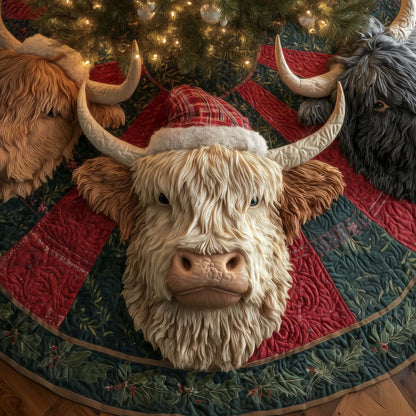 Highland Cow Quilted Tree Skirt GFTOTG2152