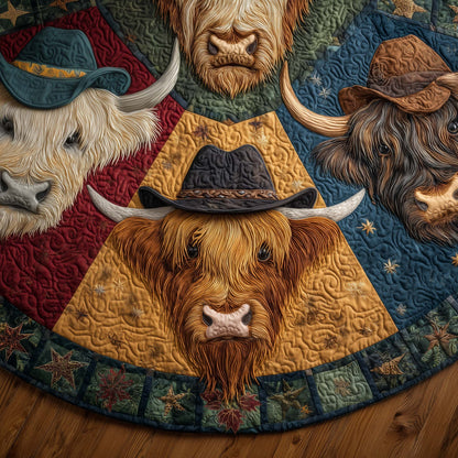 Highland Cow Quilted Tree Skirt GFTOTG2153