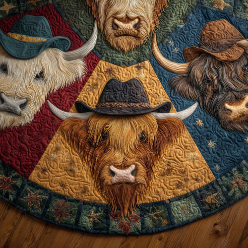 Highland Cow Quilted Tree Skirt GFTOTG2153