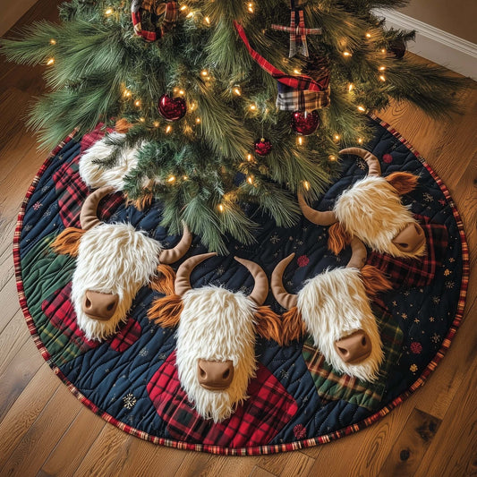 Highland Cow Quilted Tree Skirt GFTOTG2154